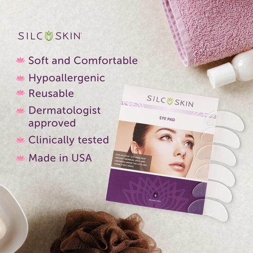 Silc Skin Silicone Eye Pads Reusable Overnight Eye Patches, Medical Grade Silicone For Fine Lines And Puffiness, Eye Mask Holiday Beauty Gift For Her, 60 Day Supply