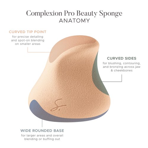 Strokes Beauty Lab Original Beauty Blender Makeup Sponge Applicator for Powder, Cream & Liquid, Beauty Tools Puff, Streak Free Application, Vegan, Cruelty Free Made in USA, Peach (3 Pieces)