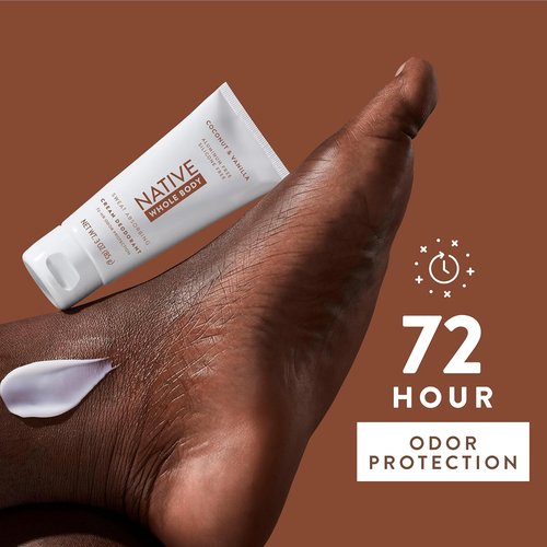 Native Whole Body Deodorant Cream - 72 Hour Odor Protection | Aluminum-Free with Coconut Oil & Shea Butter | Coconut & Vanilla