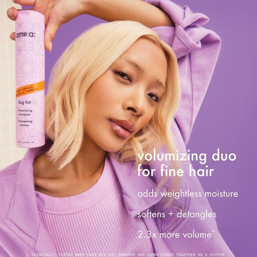 Amika Big Hit Volumizing Conditioner - Boost Volume & Shine for All Hair Types