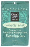 ONE WITH NATURE Eucalyptus Dead Sea Bath Salt - Relaxing Aromatherapy, 2.5 OZ