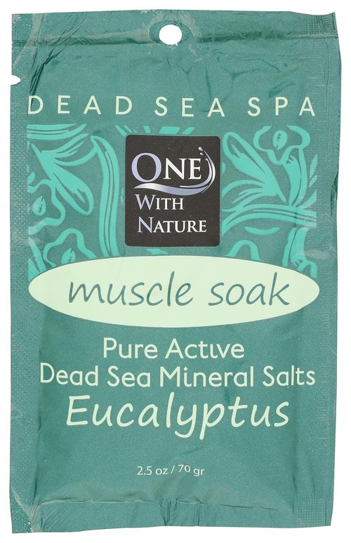 ONE WITH NATURE Eucalyptus Dead Sea Bath Salt - Relaxing Aromatherapy, 2.5 OZ
