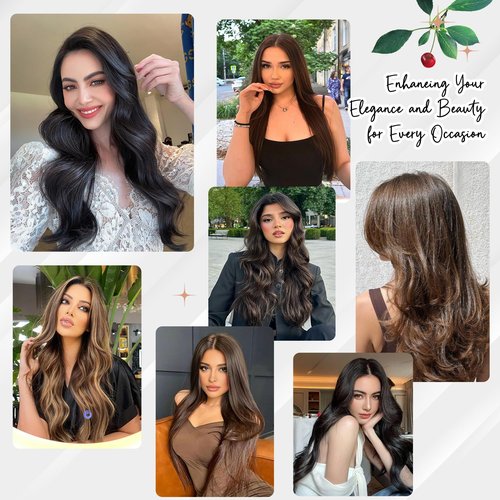 Dark Brown Clip in Hair Extensions Real Human Hair 18Inch 120g/7Pcs Brazilian Virgin Remy Human Hair Clip in Extensions for Women Seamless Invisible Straight Human Hair Extensions Clip ins Double Weft