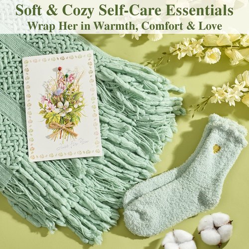 LUVTRACE Self Care Giftst for Women Spa Gift Baske Box with Blanket, Candle, Bath Salt & Tumbler — Birthday, Get Well Soon, Thinking of You, Valentine’s Day Mother’s Day Best Friend Birthday