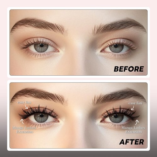 Arison Lashes Premade Fan Anime Lashes Fans False Eyelash Russian Extension Volume Fluff Natural Cat Eye Lashes D Curl 0.07 Thickness 8-15mm Mix Lash Tray