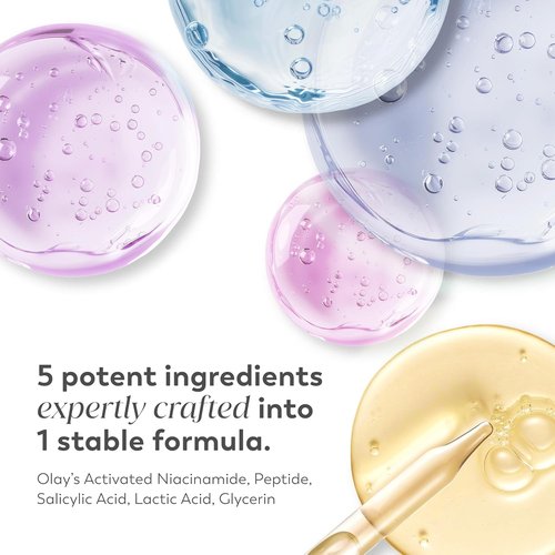 Olay Super Serum Night Repair - Fragrance-Free 5-in-1 Skin Care with Niacinamide & Peptides | 1.7 Oz