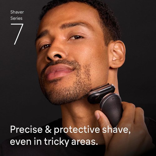 Braun Electric Shaver - Series 7 7185cc | Waterproof Wet & Dry Shaving Kit with Beard Trimmer, 60 Min Runtime