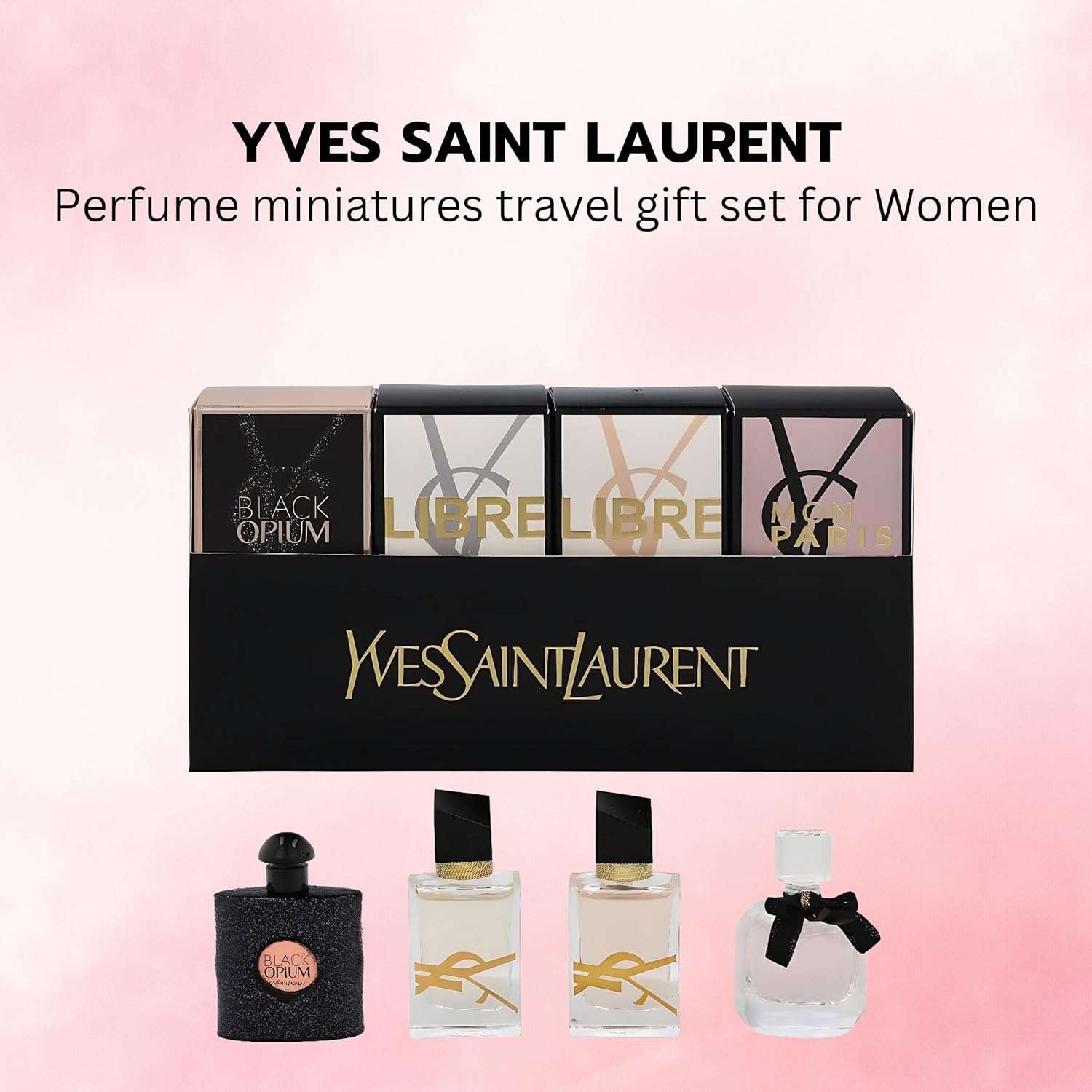 Yves Saint Laurent YSL Women's Perfume - 4-Piece Mini Travel Set for On-the-Go Fragrance