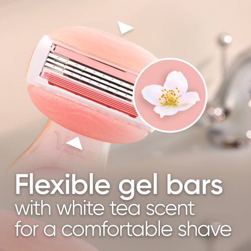 Gillette Venus Mini ComfortGlide White Tea Razors for Women, Includes 1 Mini Handle + 3 Refills + 1 Case, Holiday Gifts for Women