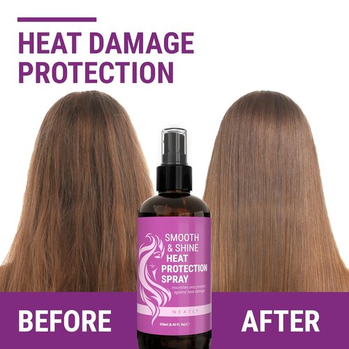NEATLY Leave-In Keratin Heat Protectant Spray - Nourishing Frizz Control for Dry, Damaged Hair | 8.5 Oz