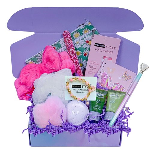 Teen Girl Gift Set, Easter Beauty Care Package for Tweens, Preteen Daughter Glam Kit, Get Well Box for Niece, Granddaughter, Birthday or Graduation Bundle Stuff