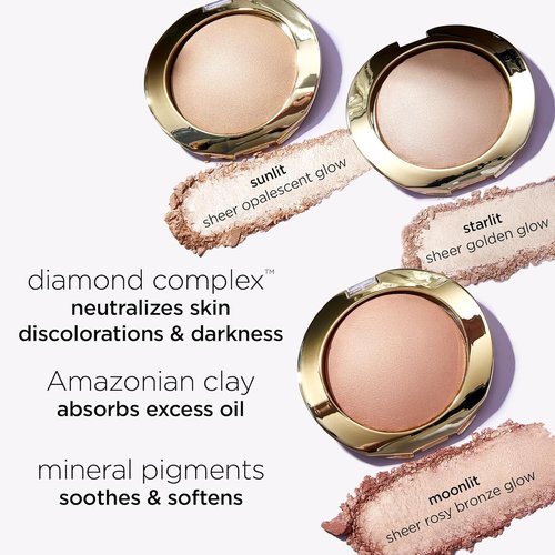 Tarte Shape Tape Glow Powder - Buildable Highlighter with Mineral Pigments & Diamond Powder for Radiant, Luminous Shine