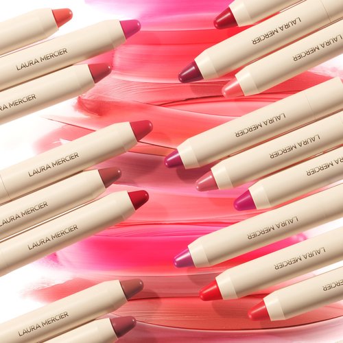 Laura Mercier Petal Soft Lipstick Crayon, 24HR Lip Softening Hydration, 12HR Sheer Matte Lip Color, Comfortable Weightless Wear, Diffused, Blurred Effect, 382 Laura - Plum red