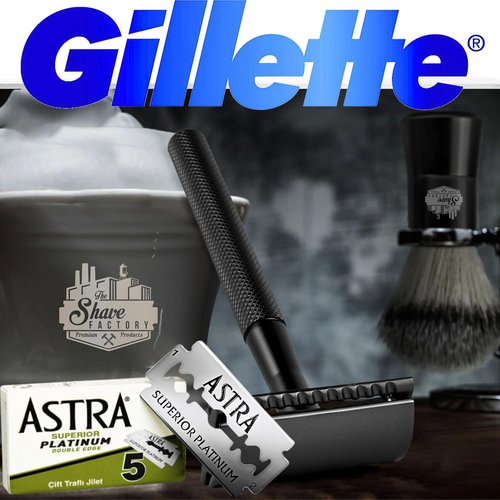 Astra Platinum Double Edge Safety Razor Blades - 50 Blades for a Smooth Shave (10 x 5)