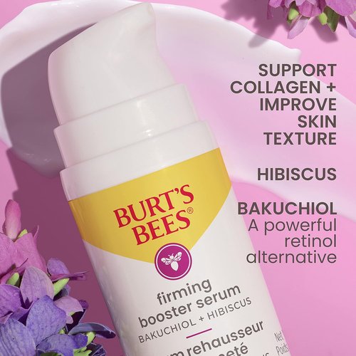 Burt's Bees Firming Collagen Face Serum - Natural Retinol Alternative with Bakuchiol for Anti-Aging | 1 oz