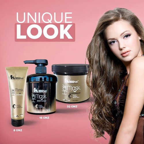 KALIVE Hair Mask - 16 Oz Deep Moisturizing Repair Treatment for Dry, Damaged Hair Care