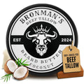 Beef Tallow Beard Butter for Men - Hydrating Coconut Balm with Shea Butter - 4oz Deep Moisturizer