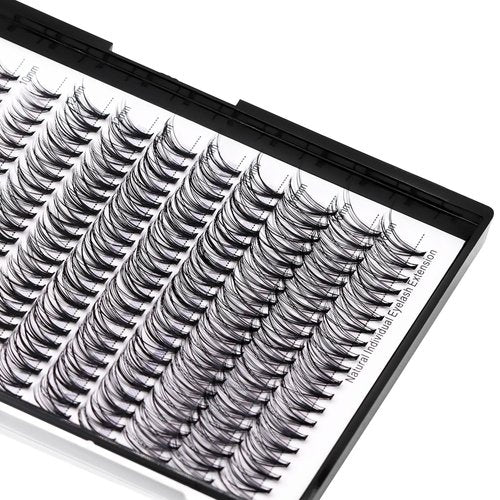 Dedila 8-22mm to Choose 20D/40D/60D/80D/100D Individual False Eyelashes Makeup Cluster Eyelashes Thickness 0.07mm D Curl Natural long Black Soft 3D Eye Lashes Extensions (20D-10-12-14-16MM Kit)