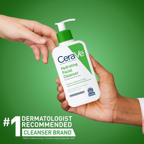 CeraVe Hydrating Facial Cleanser - Moisturizing Face Wash with Hyaluronic Acid & Ceramides for Dry Skin