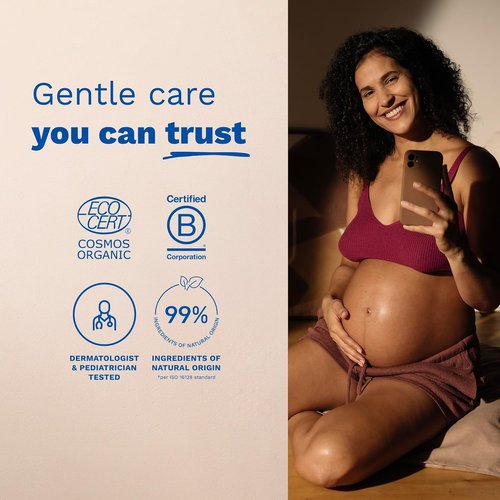 Mustela Organic Maternity Multi-Purpose Lotion | Stretch Marks & Skin Comfort - Unscented & Safe for Moms and Babies