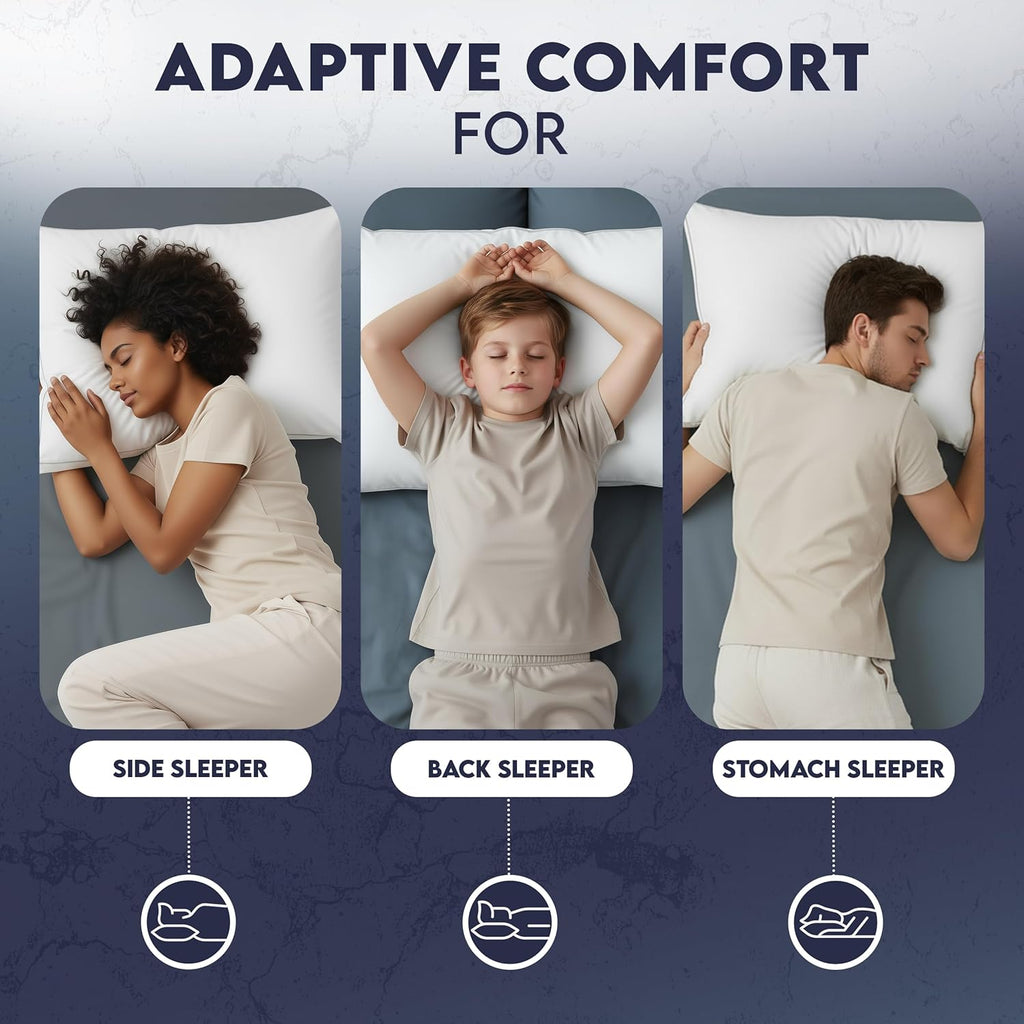 Utopia Bedding Queen Size Bed Pillows - Soft & Fluffy Down Alternative, Cooling Gusseted Design | Set of 2