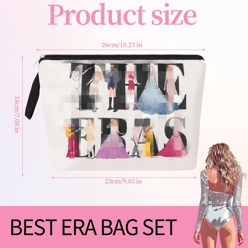 CAONIDADAYE Singer fans Gifts Set with Makeup Bag Durable Cosmetic Bag, Musical Lyrics Fans Gift Makeup Zipper Pouch Bag For Women (4)