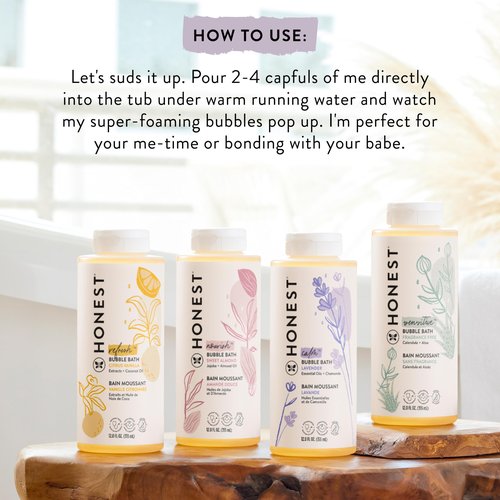Honest Beauty Extreme Length Volumizing Clean Mascara + Honest Lavender Foaming Bubble Bath Bundle | Naturally Derived + Cruelty Free | 0.27 fl oz, 12 fl oz