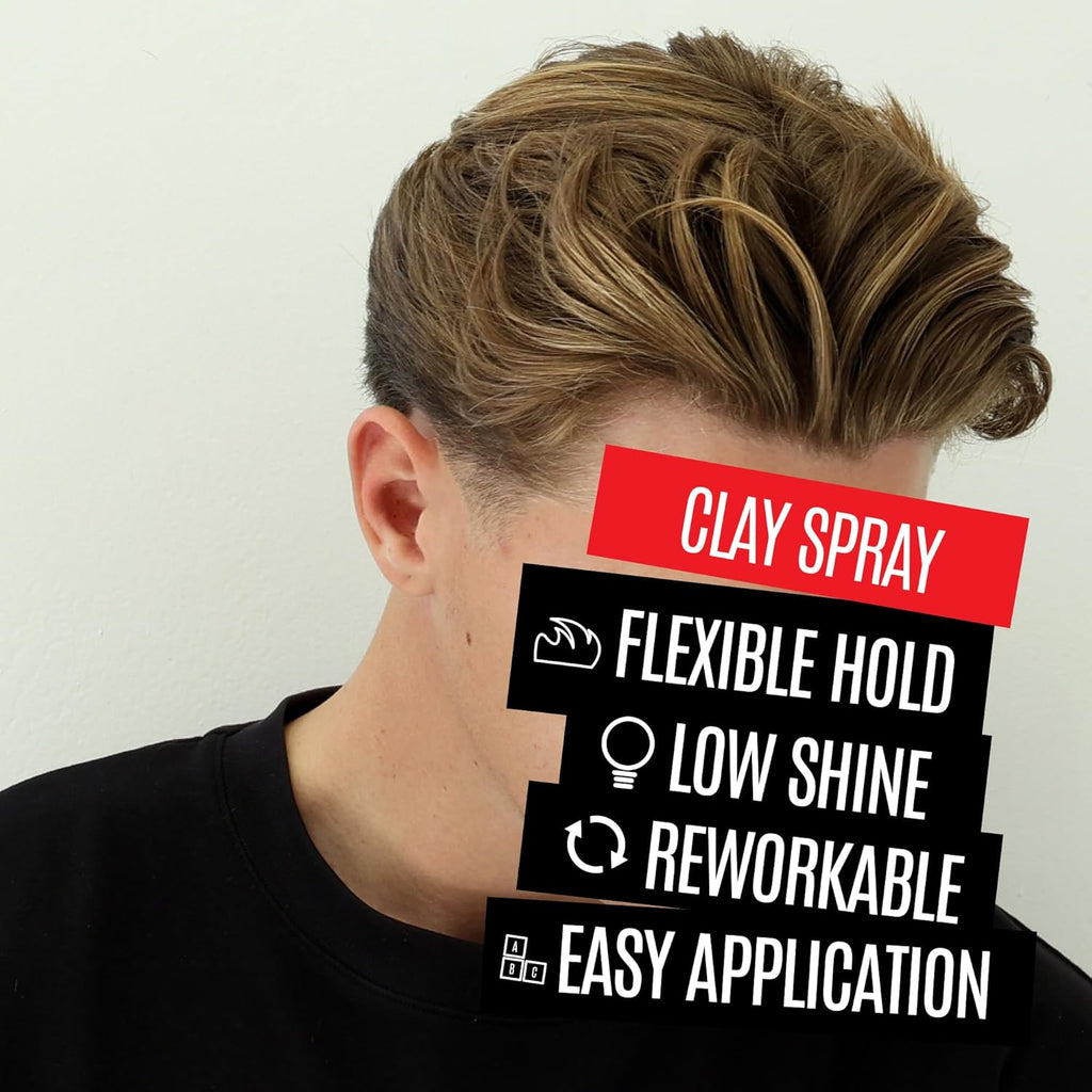 Uppercut Deluxe Clay Spray for Men - Texturizing Volume Spray with Natural Matte Finish | 5.0 oz for Medium to Long Hair