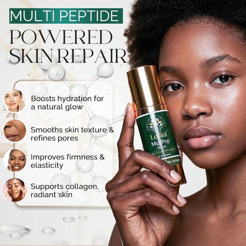 Loriini™ MegPep Multi-Peptide Face Serum - Hydrating Hyaluronic Acid with Ceramides for Firm, Glowing Skin | 1 Fl Oz