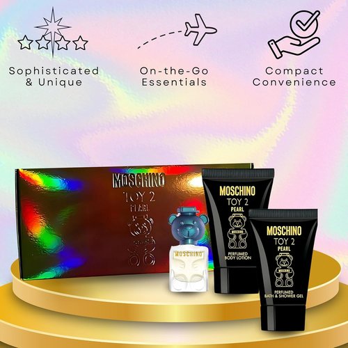 Moschino Toy 2 Pearl Perfume Gift Set - Mini Splash Trio (0.17 Fl Oz) for Women