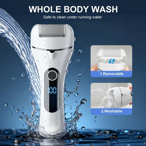 9.0 Upgrade Electric Foot Callus Remover CMTQVFL -【Removes 99.99% of Calluses in 2 Minutes】Professional Foot Callus Remover IPX7 Waterproof Electric Callus Remover for Feet Hard Care Dead Cracked Skin