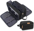 Lacdo Toiletry Bag for Men, Travel Toiletry Organizer Dopp Kit Water-Resistant Large Shaving Bag for Toiletries Accessories Cosmetic Bags, Black