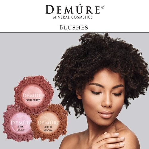 Demure Mineral Blush Powder - Bold Berry | Natural, Loose Formula | Professional & Cruelty-Free