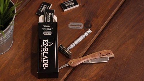 EZ BLADE Double Edge Razor Blades. 100 Count For Straight Razor Or Safety Razor