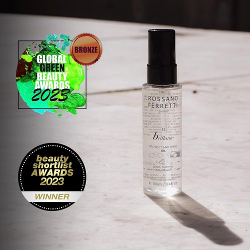 Rossano Ferretti Brillante Protect and Shine Oil - Frizz-Free, Glossy Hair with UV Protection | 3.4 Fl Oz | Vegan & Cruelty-Free