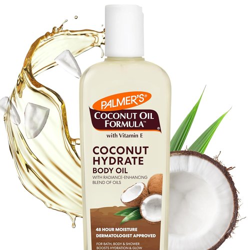 Palmer's Coconut Oil Formula Body Oil - Moisturizing Bath Oil with Green Coffee Extract | 8.5 Ounces