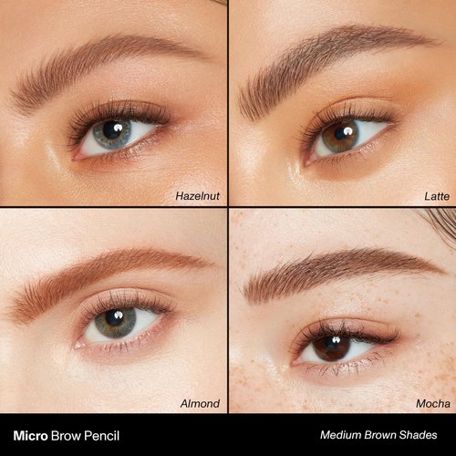 Morphe Micro Dual Eyebrow Pencil - Ultra-Precise Dual-Ended Brow Tool - Long-Lasting, Richly Pigmented Formula - Almond (0.003 oz)