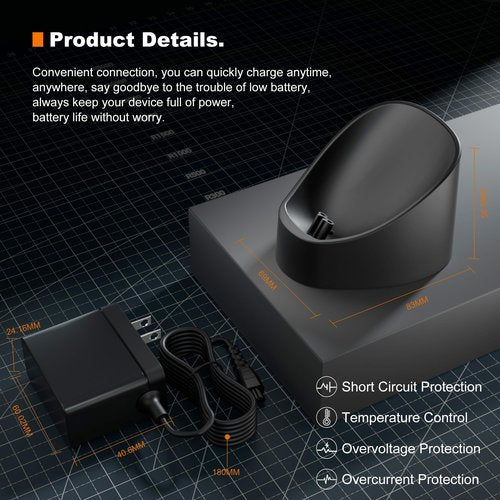Lnauy Charger Charging Base Compatible with Remington Balder Pro Electric Razor Head XR7000A XR7000 Charging Cord, Compact and Delicate Charger Station Designed to Fast Charging Dock and Cord