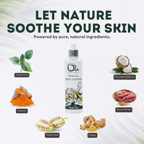 OLA TROPICAL APOTHECARY Plumeria Body Lotion – Natural Hydrating Floral Lotion with Tropical Oils & Plant Extracts – Plumeria Scented Moisturizing Body Lotion for Dry Skin – 8.45 fl oz