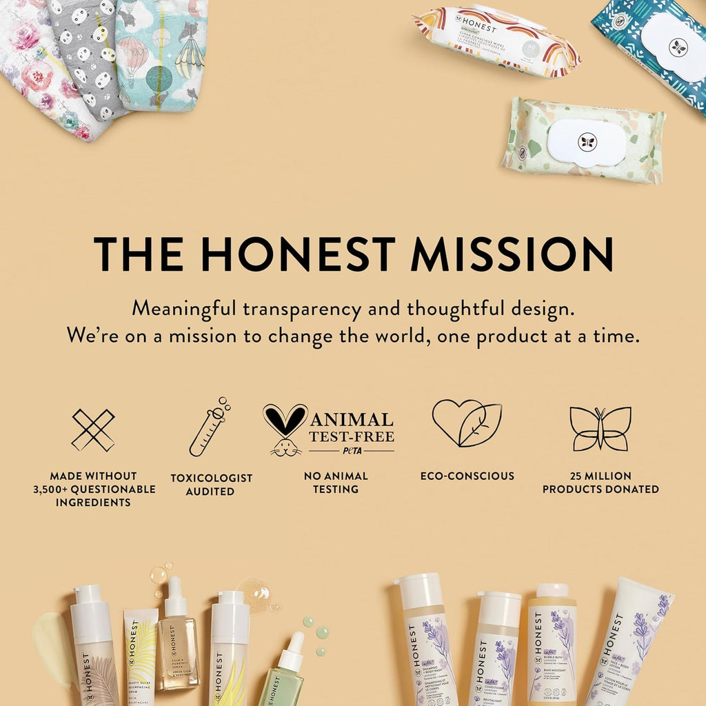 The Honest Company Foaming Bubble Bath | Tear-Free, Hypoallergenic Lavender Calm, 12 fl oz