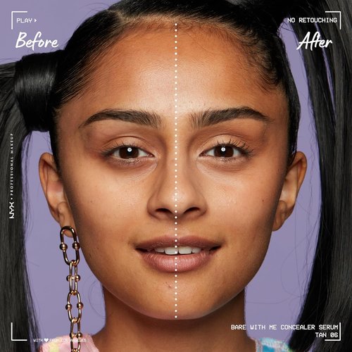 NYX PROFESSIONAL MAKEUP Bare With Me Concealer Serum - 24Hr Hydration Concealer in Tan