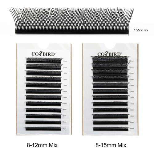COZBIRD 3d yy Lashes yyy Eyelash Extensions Supplies Premade Fans (Triple y Lash) 6D Volume Faux Mink 0.07mm C curl 12mm
