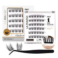 LA MAESII Self Adhesive Lash Clusters, Press-On Lashes No Glue Needed Pre Glued Eyelash Clusters Wispy Cluster Lashes, C Curl Individual Lash Kit, ULTRA-THIN&LIGHT Reusable No Residue(SA04)