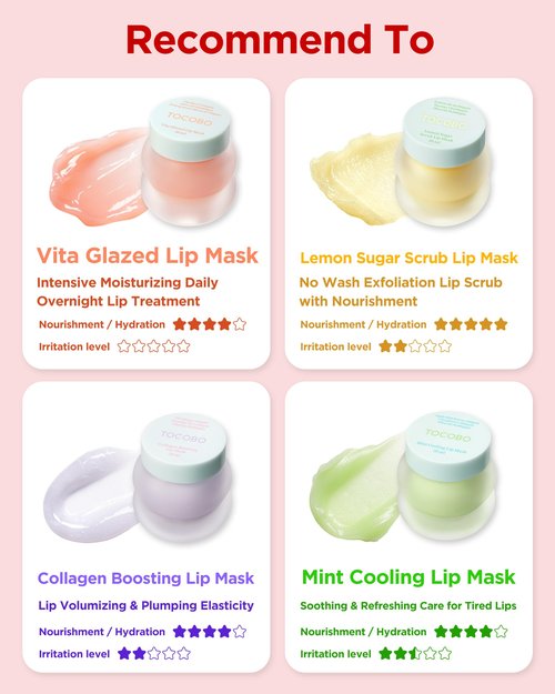 TOCOBO Collagen Lip Mask – Fermented Collagen Overnight Lip Sleeping Mask with Peptide & PHA | Korean Vegan Treatment for Dry, Aging Lips | Balm-to-Oil Plump-Looking Care, Lavender Scent | 0.68 oz