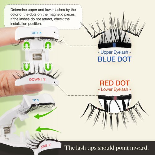 LASHVIEW Upgrade Magnetic Eyelashes Natural Look, Reusable Soft Magnetic Lashes Kit with Applicator, No Glue Needed, Windproof & Waterproof for All-Day Comfort (L14)