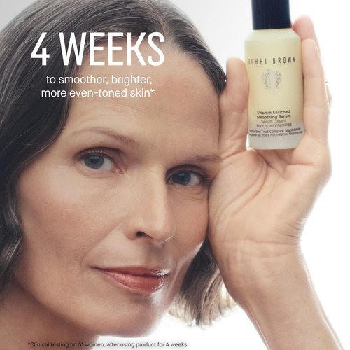 Bobbi Brown Vitamin Enriched Smoothing Serum | Glowy, Hydrating Overnight Face Serum | Niacinamide & Vitamin C, 1 Fl Oz