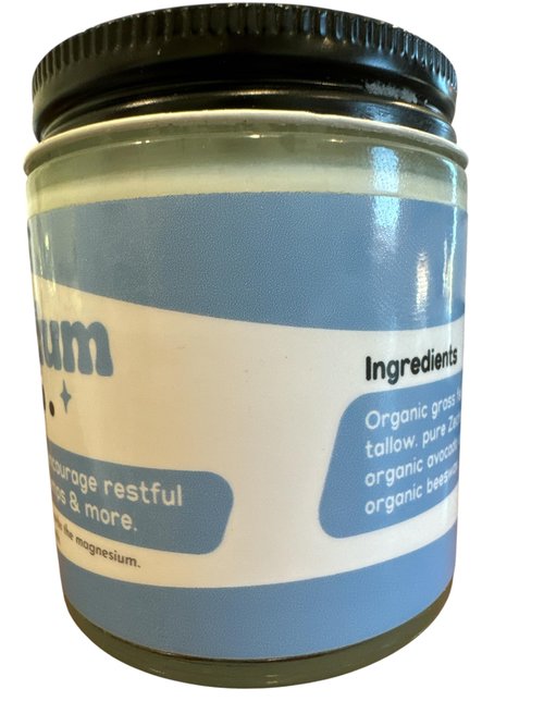 Magic Moo Magnesium Whipped Tallow Skincare for sore muscles, sleep, muscle and period cramps, stress, relaxation & more. Topical magnesium that works.