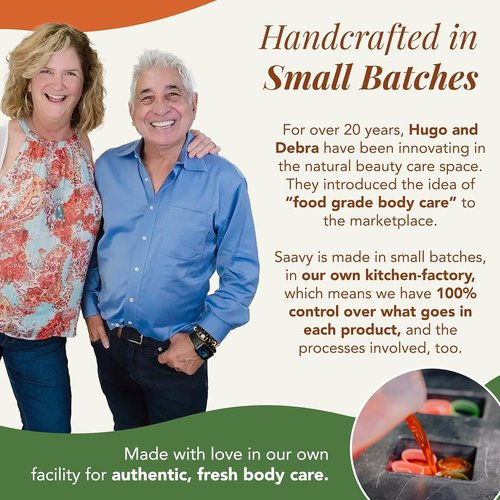 Saavy Naturals Moisturizing Body Wash - Plant-Based Formula with Coconut Oil & Shea Butter | Sweet Orange, 8.5 fl oz, 2 Pack