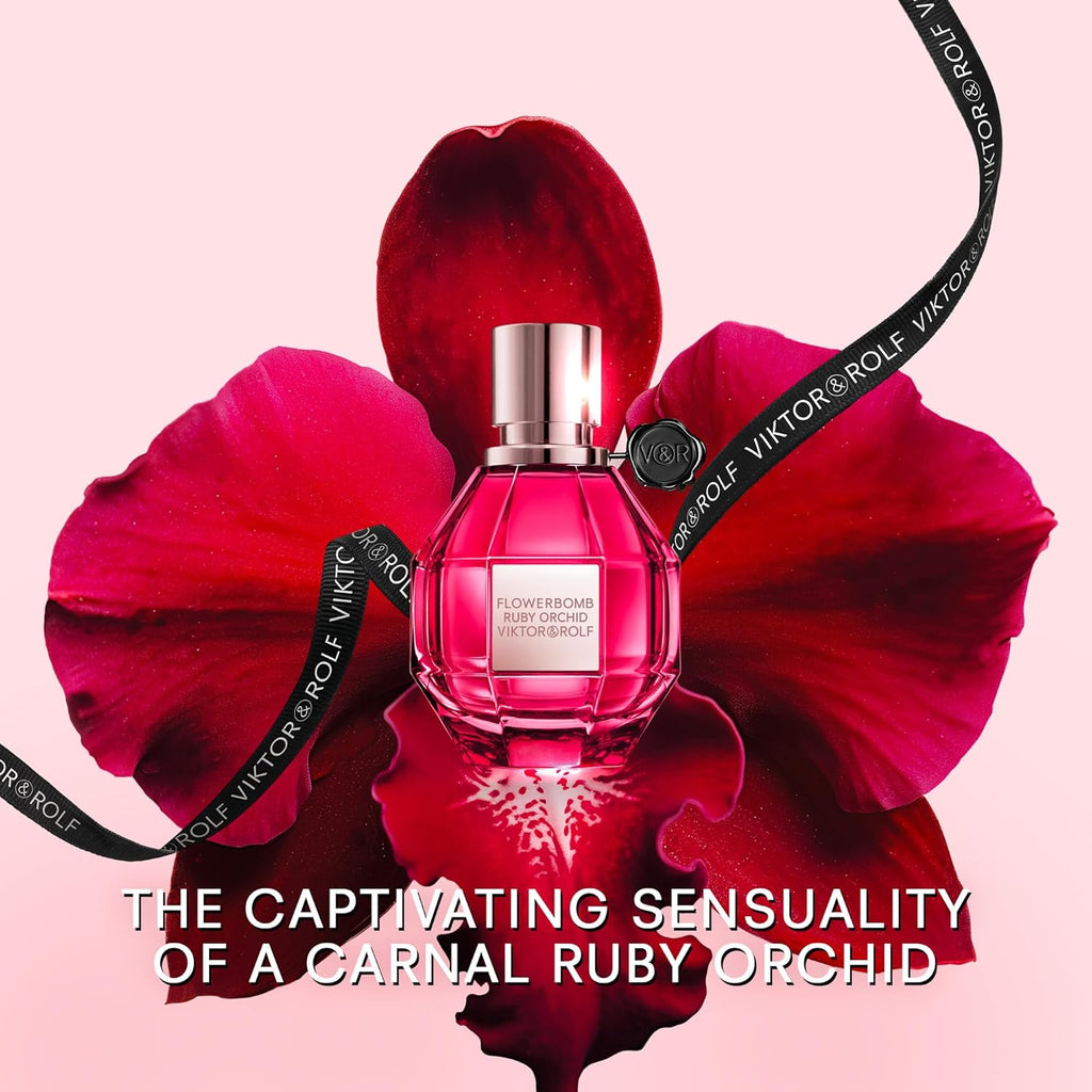 Viktor&Rolf - Flowerbomb Ruby Orchid Eau de Parfum - Floral & Fruity Women's Perfume with Vanilla & Peach Notes
