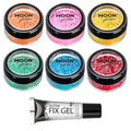 Iridescent Glitter Shakers by Moon Glitter – 100% Cosmetic Glitter for Face, Body, Nails, Hair and Lips - 5g - Set of 6